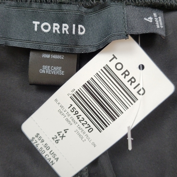 Torrid 4X Velvet Black Pull On Joggers Lounge Pants Soft Cozy Plus Size - Picture 8 of 12